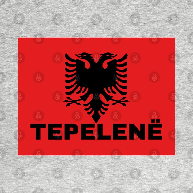 Tepelenë City in Albanian Flag by aybe7elf